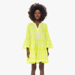 Devotion Twins Embroidered Tunic Dress - Yellow - size L